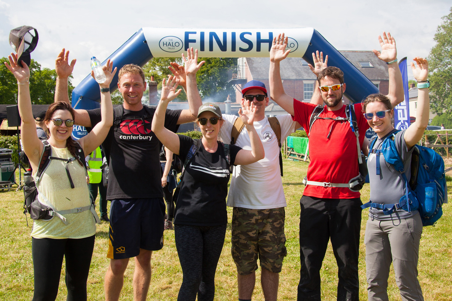 A group of people taking part in Safe Steps walk