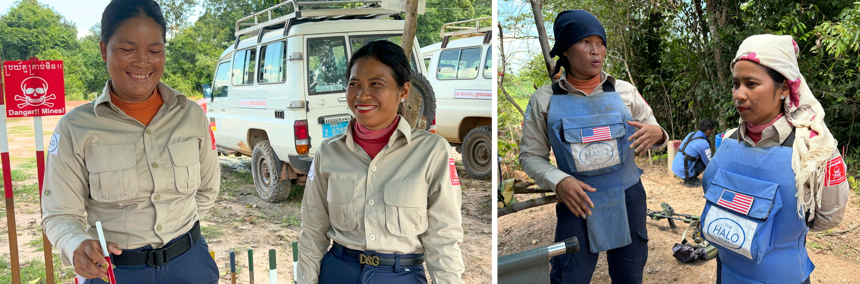 Ly Sreyneang and Pat Liv standing side by side
