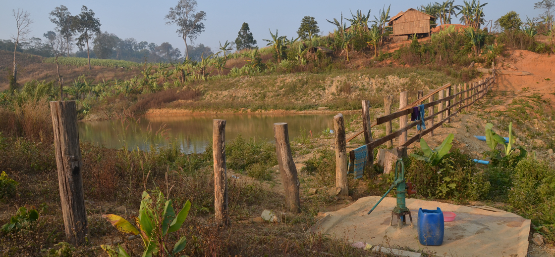 Pond in Phnum Rai on land cleared by HALO Trust