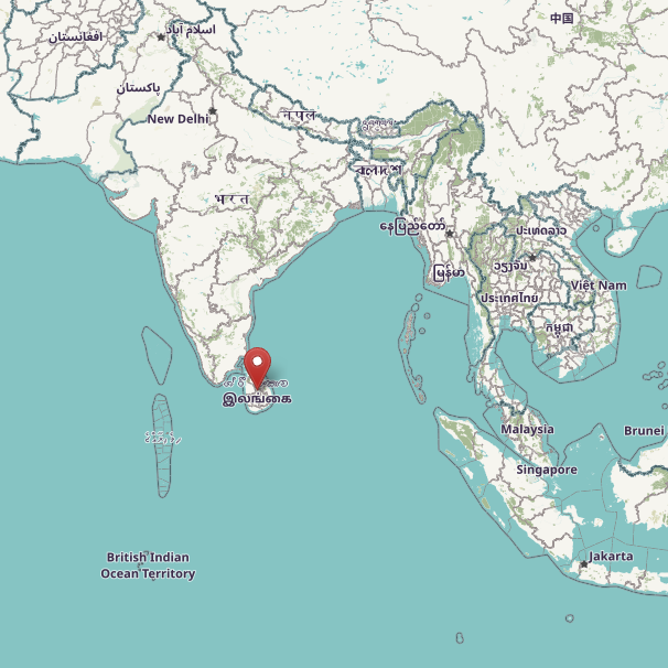 Map of Sri Lanka