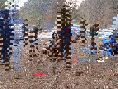 Польові офіцери під час складання практичної частини екзамену (мал.)