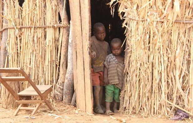 The family have been on the homestead stand for three months – Romeo hopes to improve his makeshift wood and thatch house in the coming year.